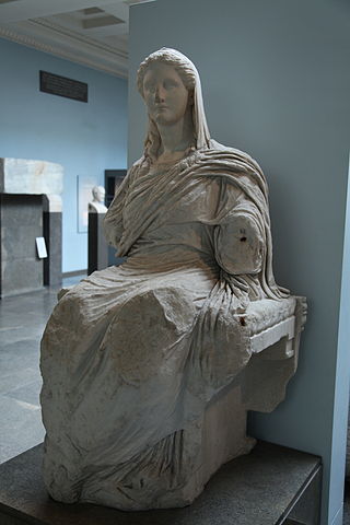 Statue of Greek mother goddess Demeter from the British Museum, 4th century b.c.e. Demeter had her own women's mystery cult in ancient Greece. It is hard to find an intact statue of this beloved goddess because the Christians were particularly zealous in their destruction of her statues and religion.