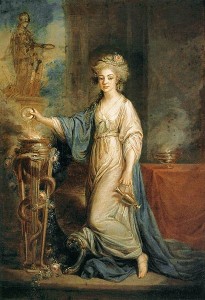 Portrait of a Woman as a Vestal Virgin by Angelica Kauffman